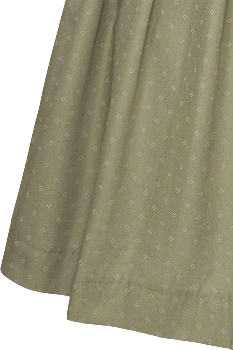 Langes Dirndl mit Jacquardmieder und Baumwollrock