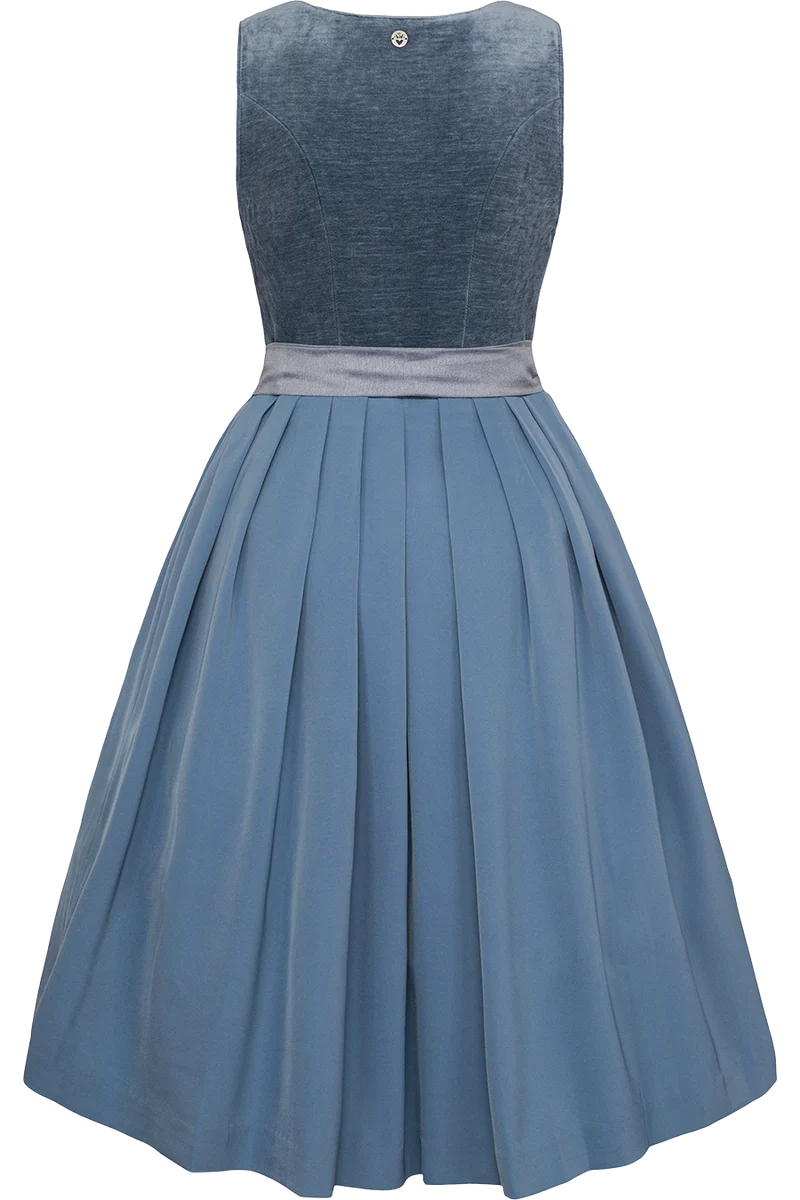Midi-Stretchdirndl mit schimmerndem Samtoberteil