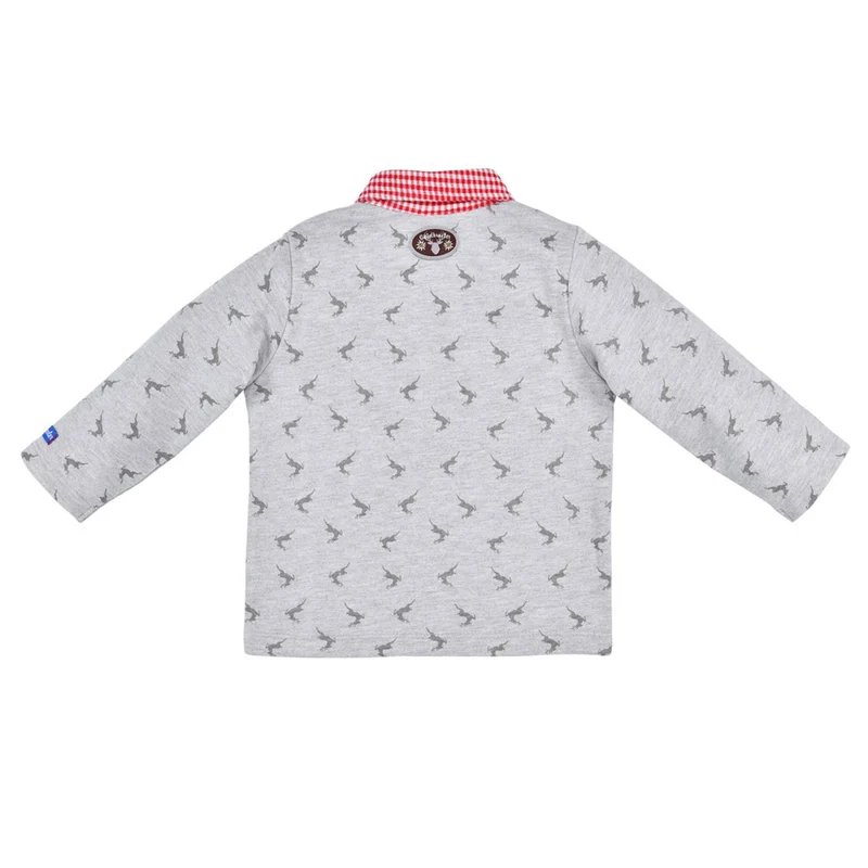 BONDI Jungen Sweatshirt "Lausbub" mit Hemdkragen 91570 | Grey Melange
