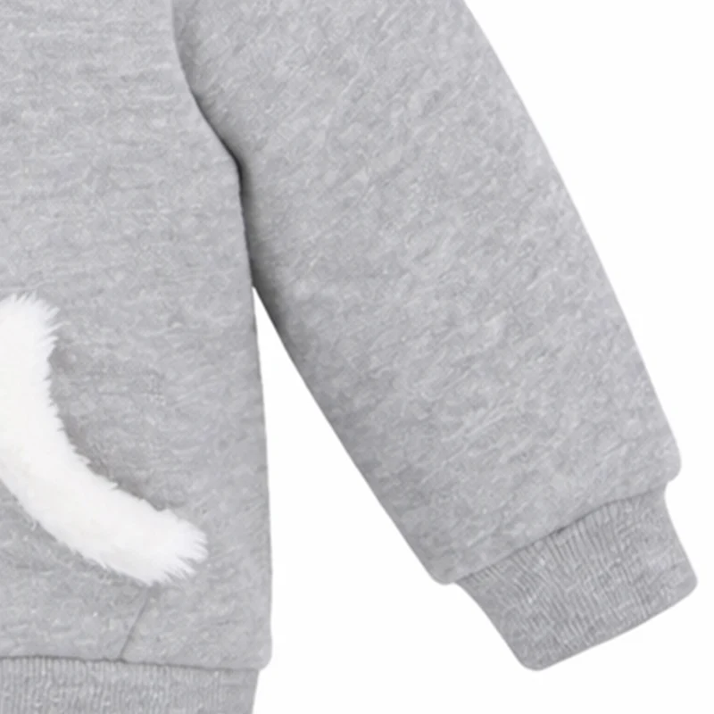 BONDI Baby Mädchen Kapuzenjacke "Wild Love" 86633 | Grey Melange
