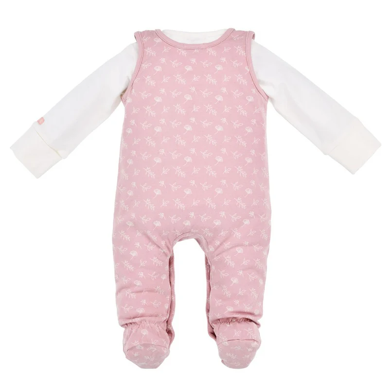 BONDI Baby Strampelanzug "Eulenfamilie" 2-tlg. 93735 | Rosewood Rosa