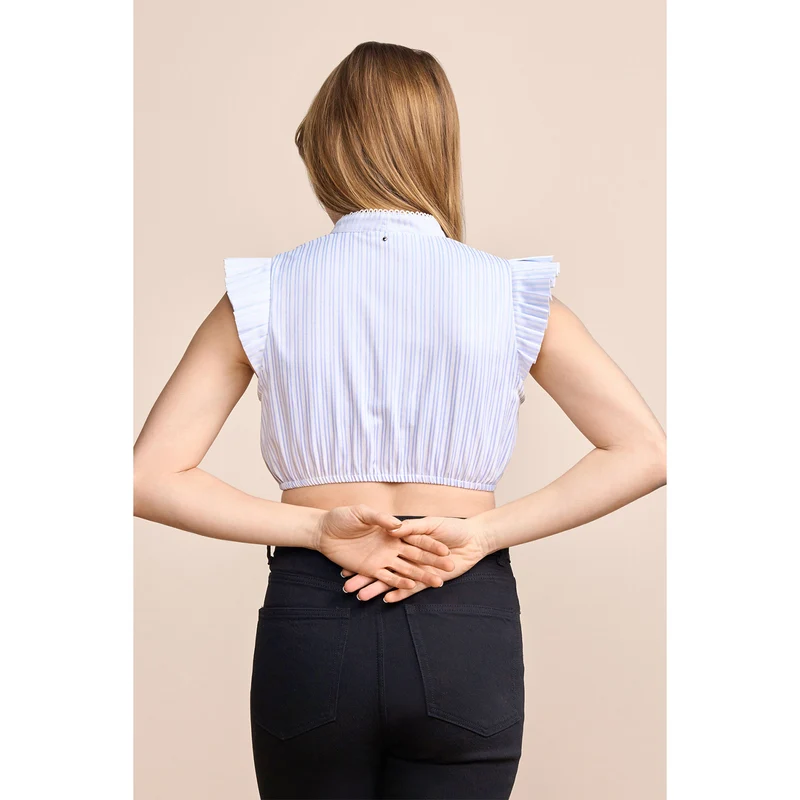 Krüger Dirndlbluse "Ceara" Flügelarm 312369 | Blau