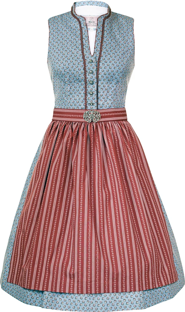 MarJo Trachten Dirndl "Sabella" Traditionell 423958 | Hellblau - 58cm