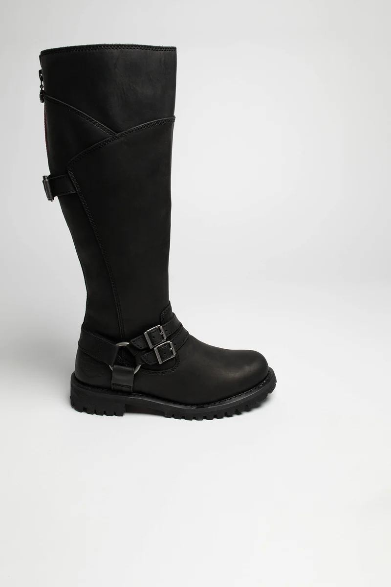 D84325 LOMITA Schwarz Damen Engineerstiefel