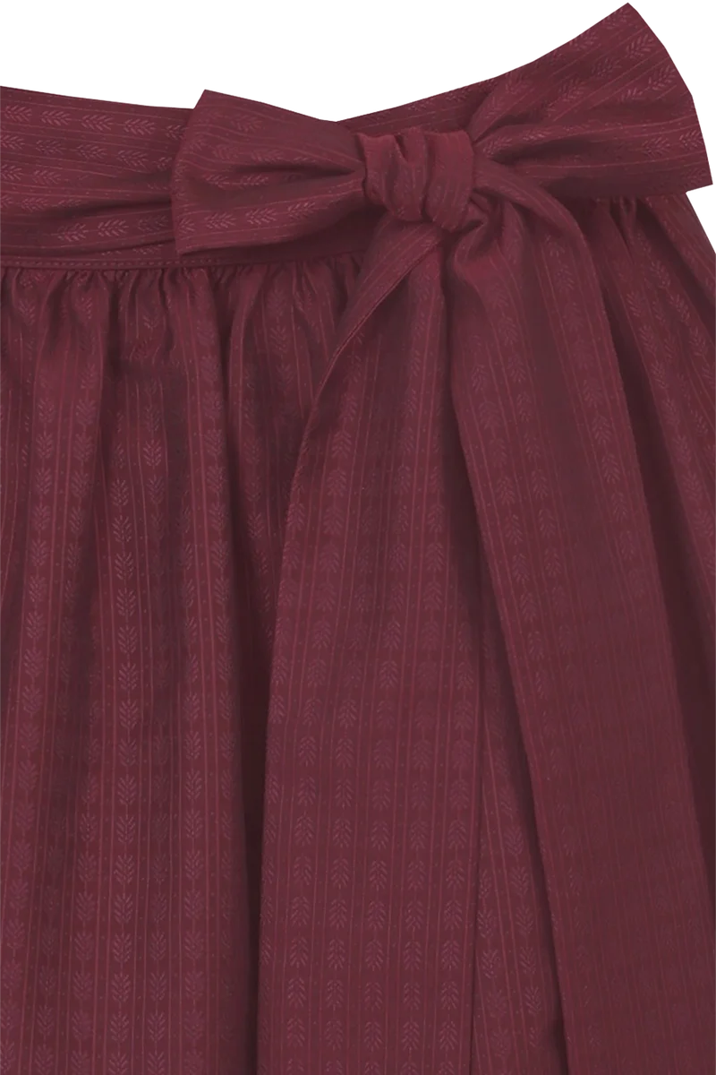 Dirndlschürze Midi 70 cm mit Blüten-Streifenmuster