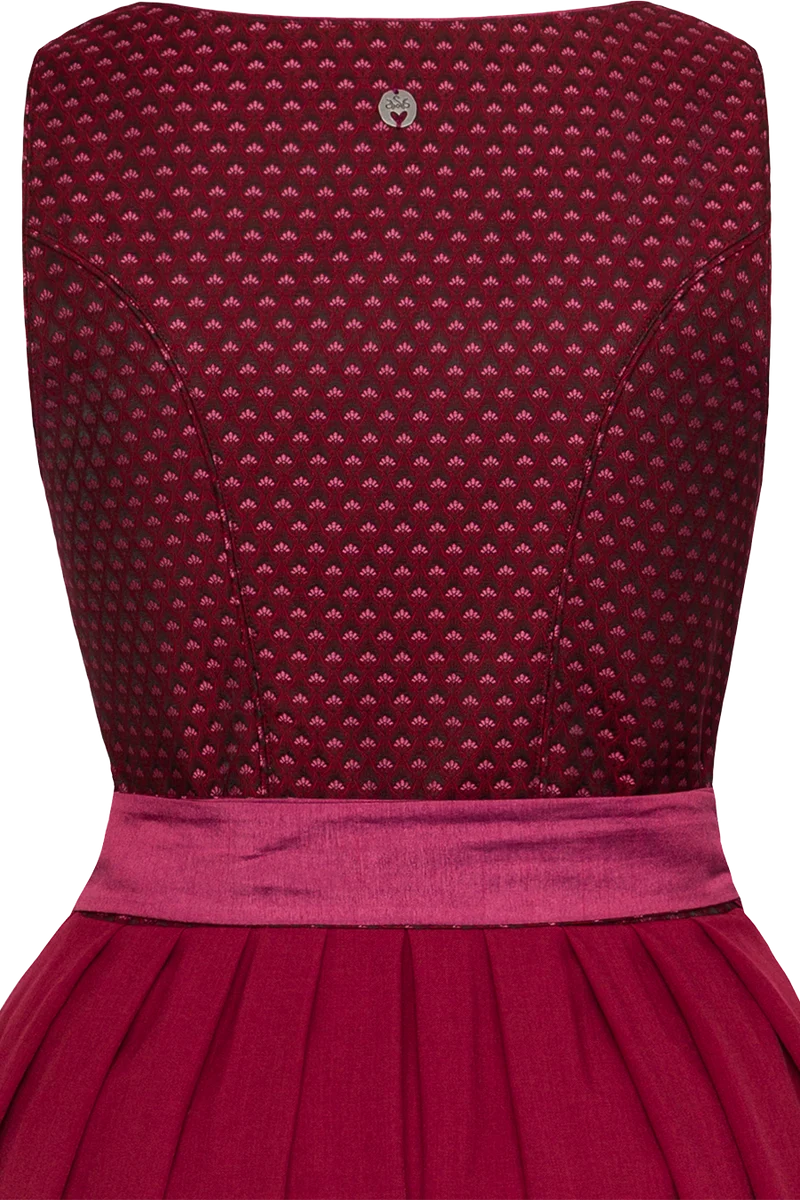 Langes Dirndl mit schimmerndem Jacquard-Mieder