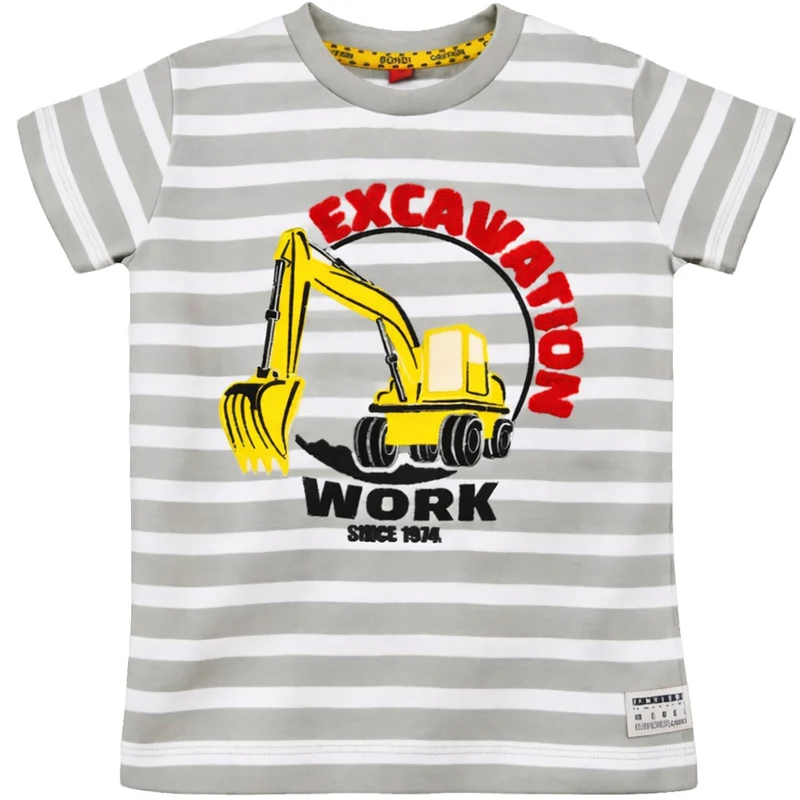 BONDI Jungen T-Shirt "Bagger" 33181 | Stone striped