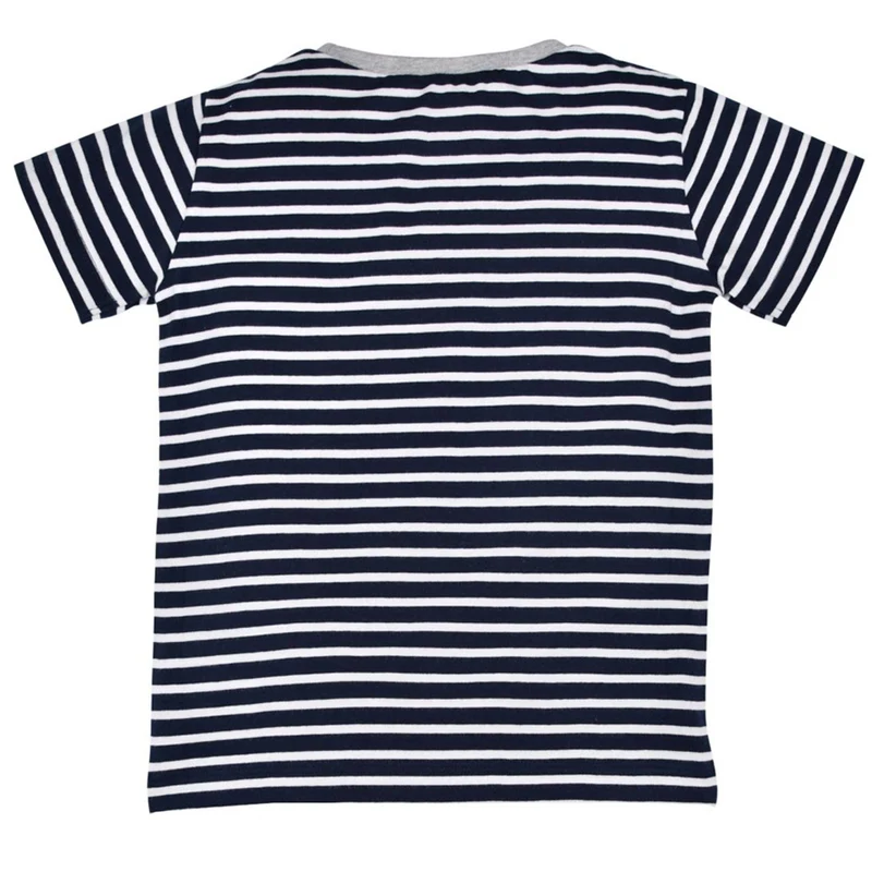 BONDI Jungen T-Shirt "Traktor" 33158 | Blau Weiß Gestreift