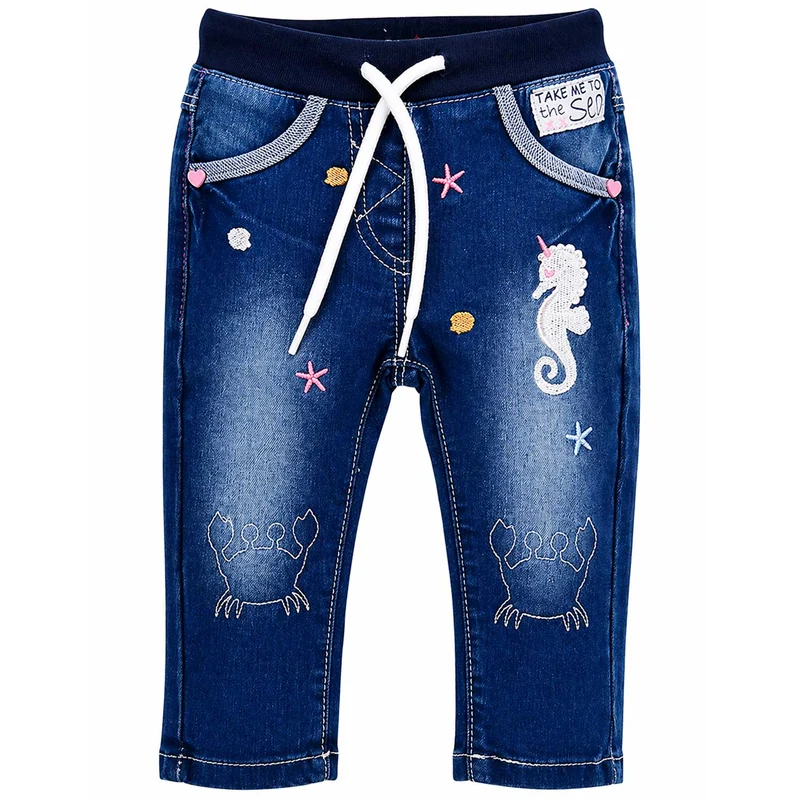 BONDI Baby Mädchen Jeans "Marine Life" 86699 | Blue denim