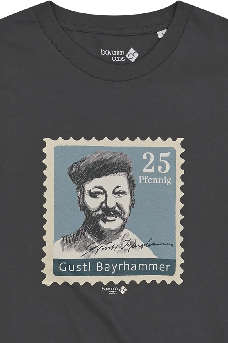 Herren T-Shirt 'Gustl Briefmarke'