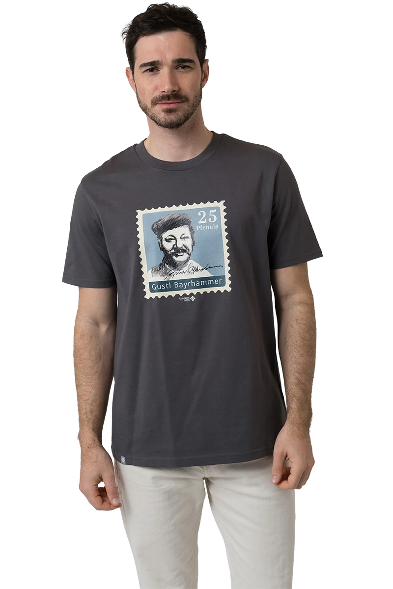 Herren T-Shirt 'Gustl Briefmarke'