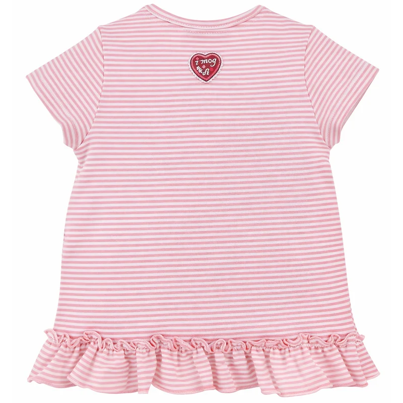 BONDI Baby Mädchen T-Shirt "Rehkitz" 86752 | Rosa Geringelt
