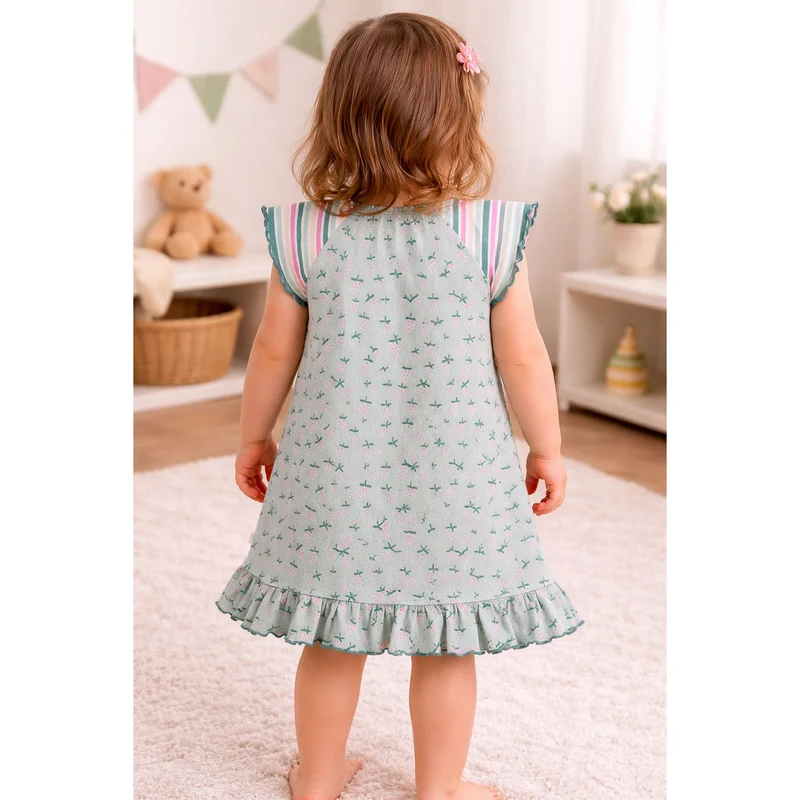 BONDI Baby Mädchen Kleid "Erdbeerallover" 86885 | Grün