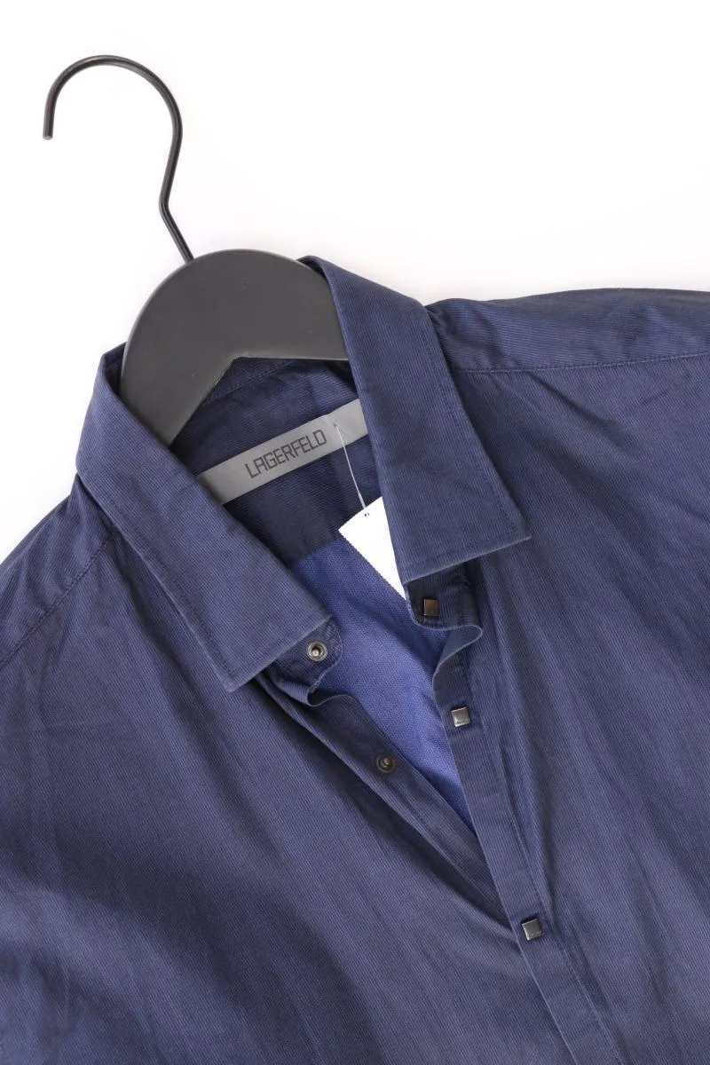 Lagerfeld Langarmhemd für Herren Gr. Hemdgröße 39 blau aus Baumwolle
