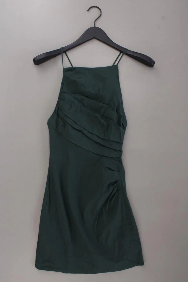 Zara Trägerkleid Gr. XS olivgrün aus Leinen