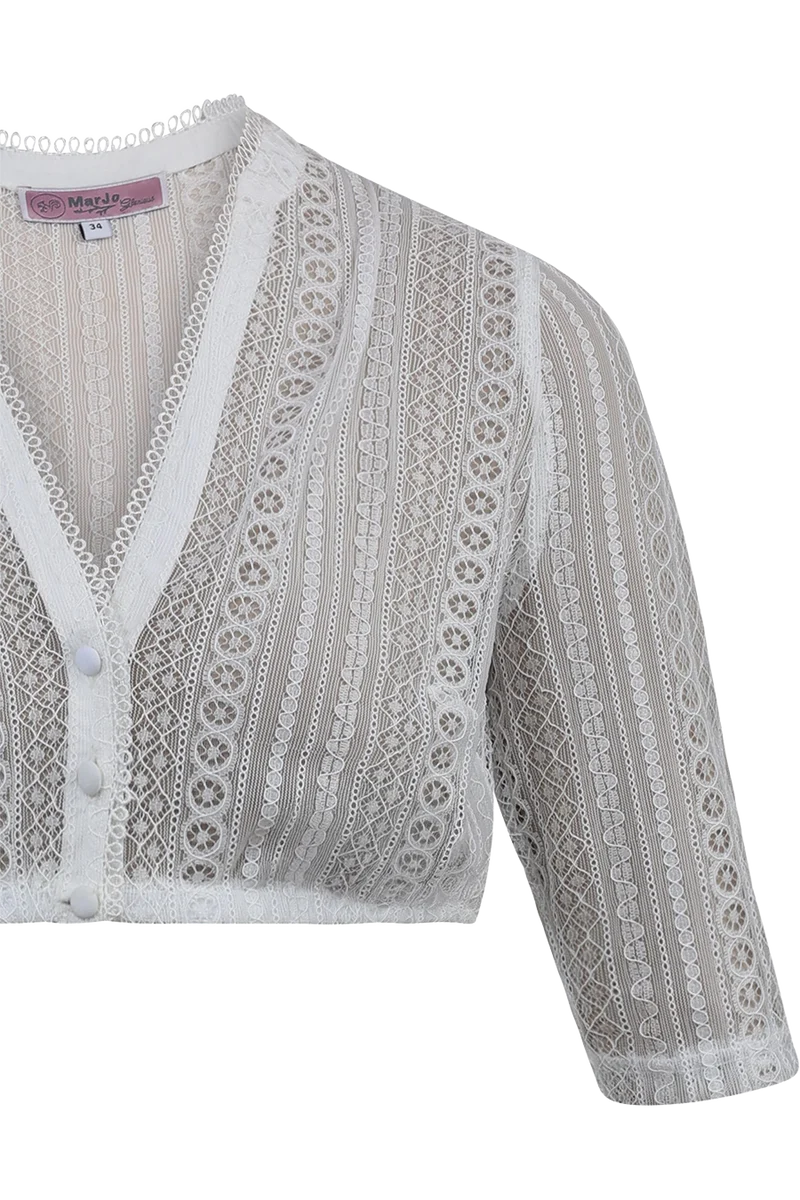 Dirndlbluse mit feiner Spitze