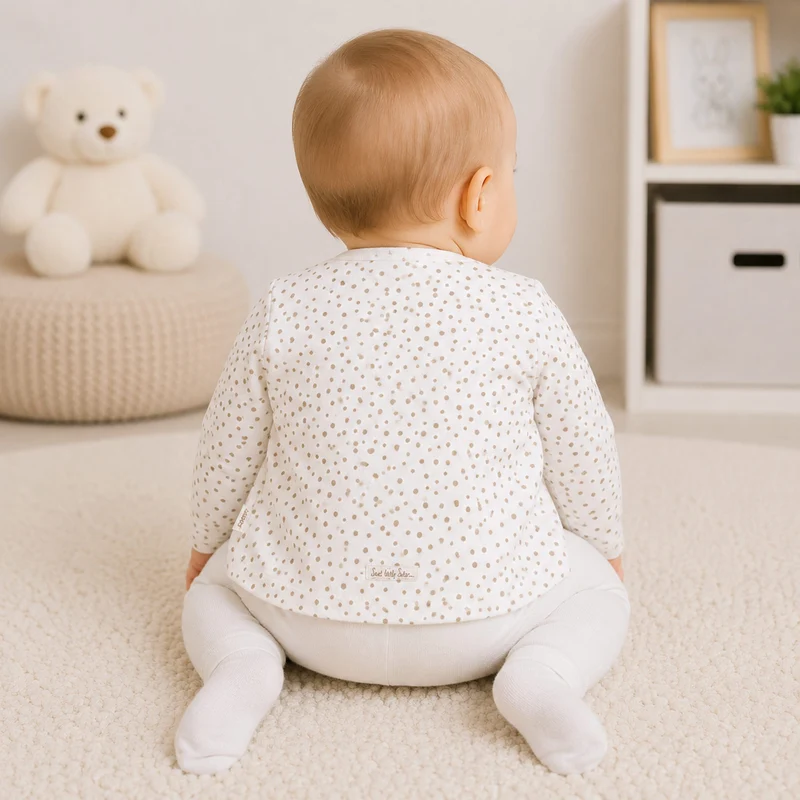 BONDI Baby Mädchen Langarmshirt "Gänschen" 93957 | dots allover