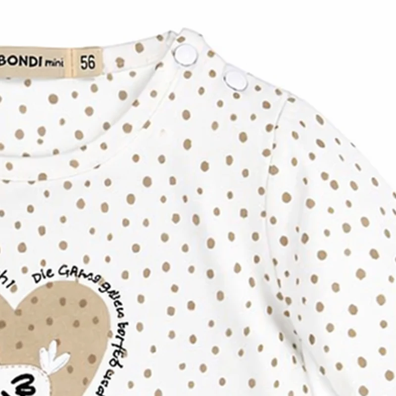 BONDI Baby Mädchen Langarmshirt "Gänschen" 93957 | dots allover