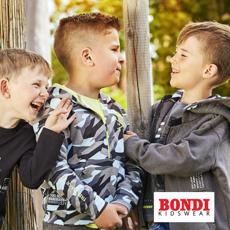 BONDI Jungen Pyjama "Traktor" 33171 | Grau Melange