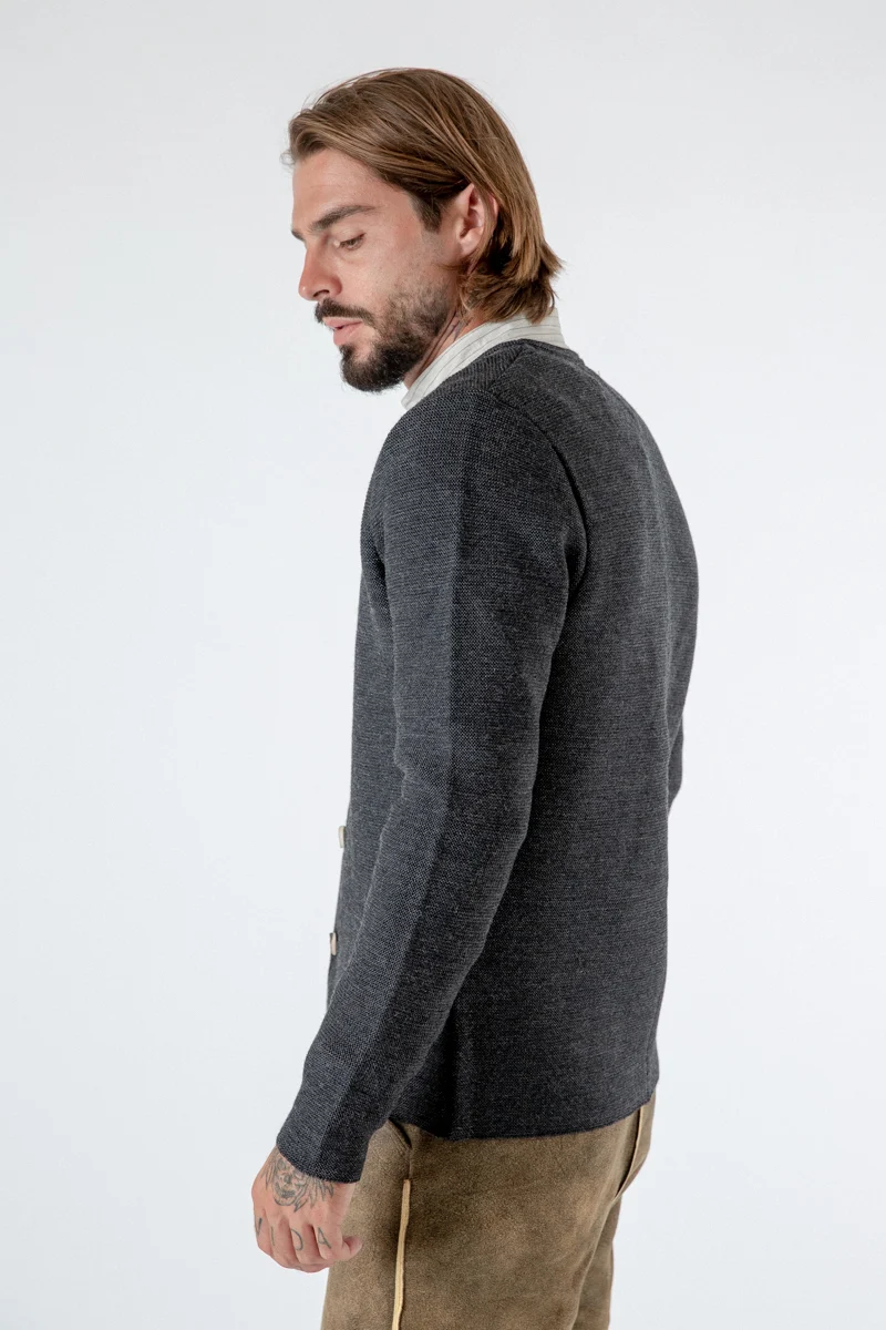 Gottseidank Strickjanker Aloisius anthrazit uni