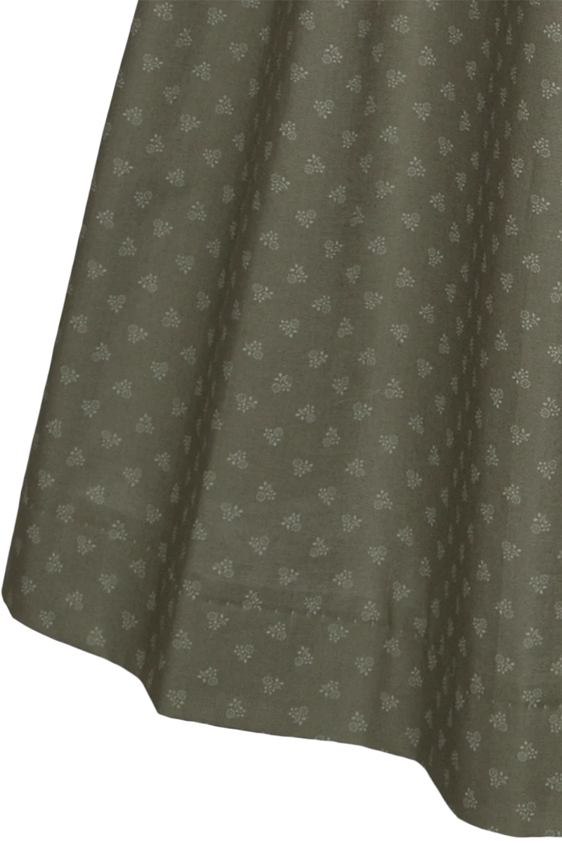 Langes Baumwoll-Leinen-Dirndl