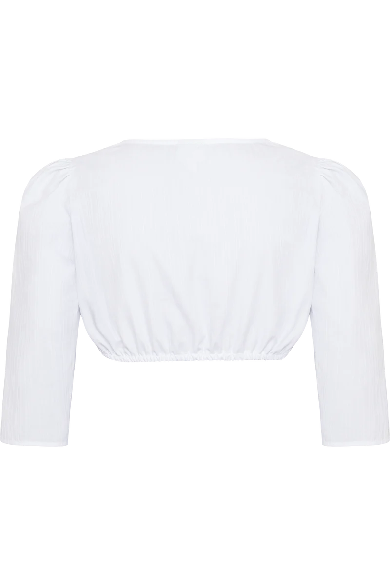 Dirndlbluse aus Baumwolle gestreift