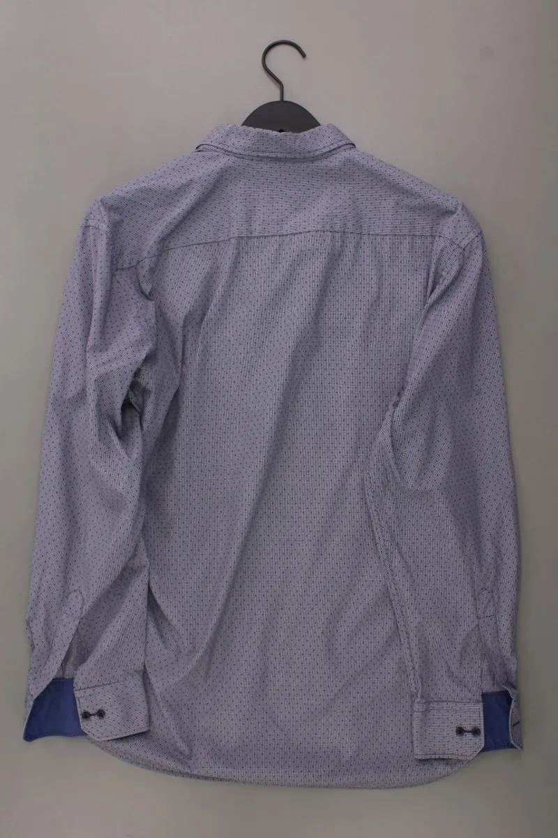 Eterna Langarmhemd für Herren Gr. Hemdgröße 43 blau aus Baumwolle