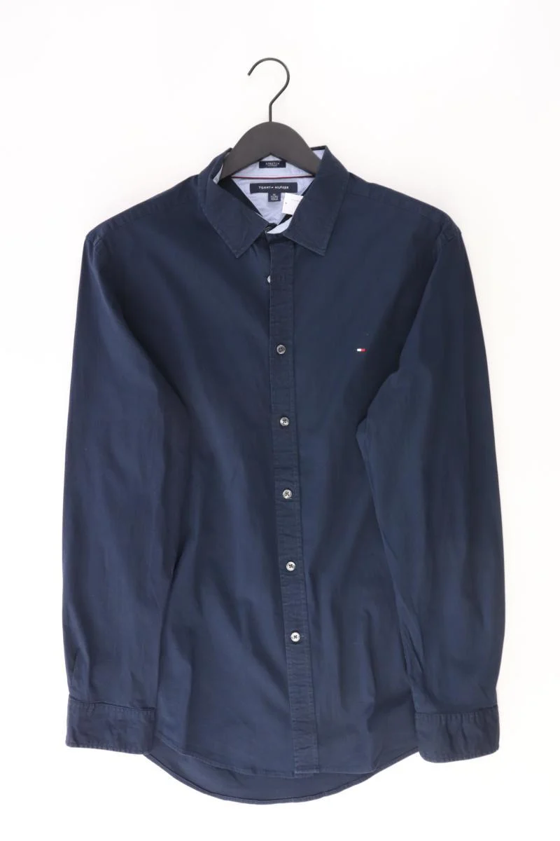 Tommy Hilfiger Langarmhemd für Herren Gr. XL blau