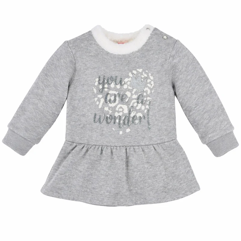 BONDI Baby Mädchen Sweatshirt "You are a Wonder" 86630 | Grey Melange