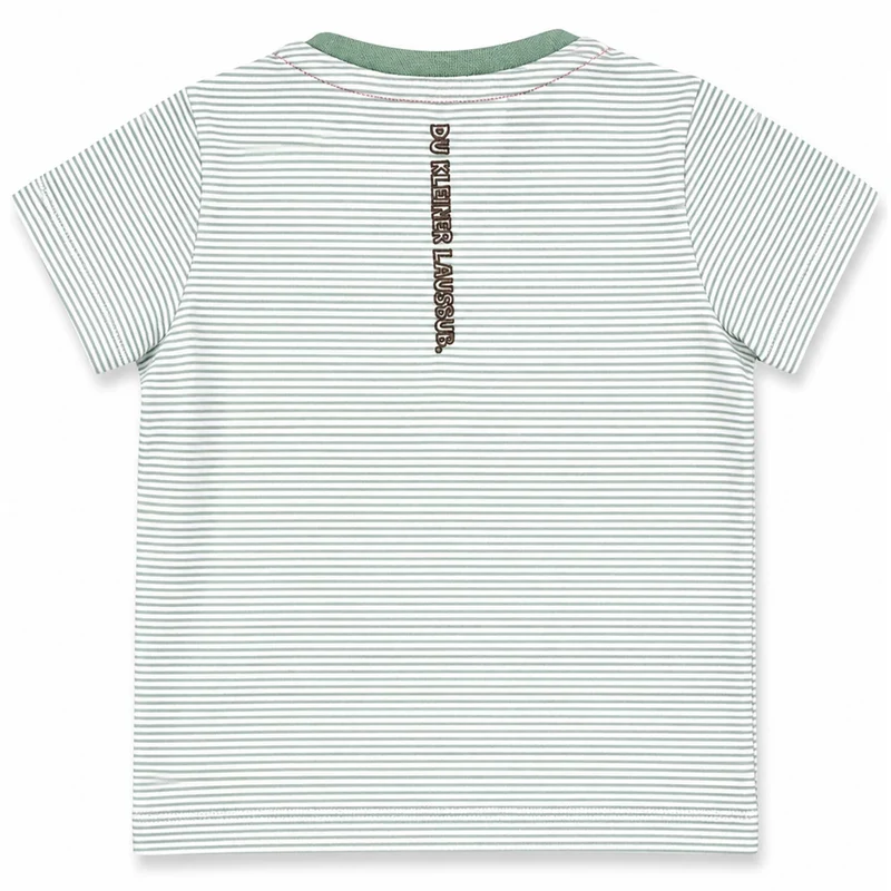 BONDI Jungen T-Shirt "Alpen" 91718 | Grün Weiß Gestreift