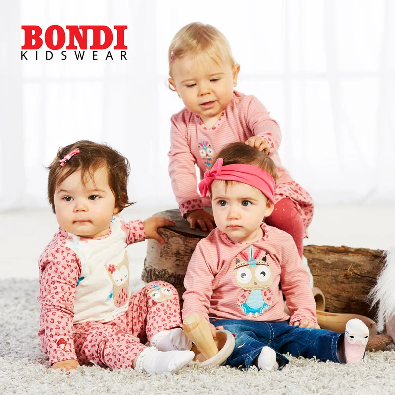 BONDI Baby Mädchen Jeans "Blümchen" 86645 | Blue denim