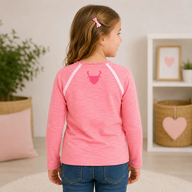 BONDI Mädchen Langarmshirt "Alpenstadl" 26088 | Rose