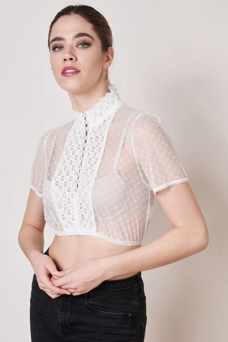 Dirndlbluse Elly ecru
