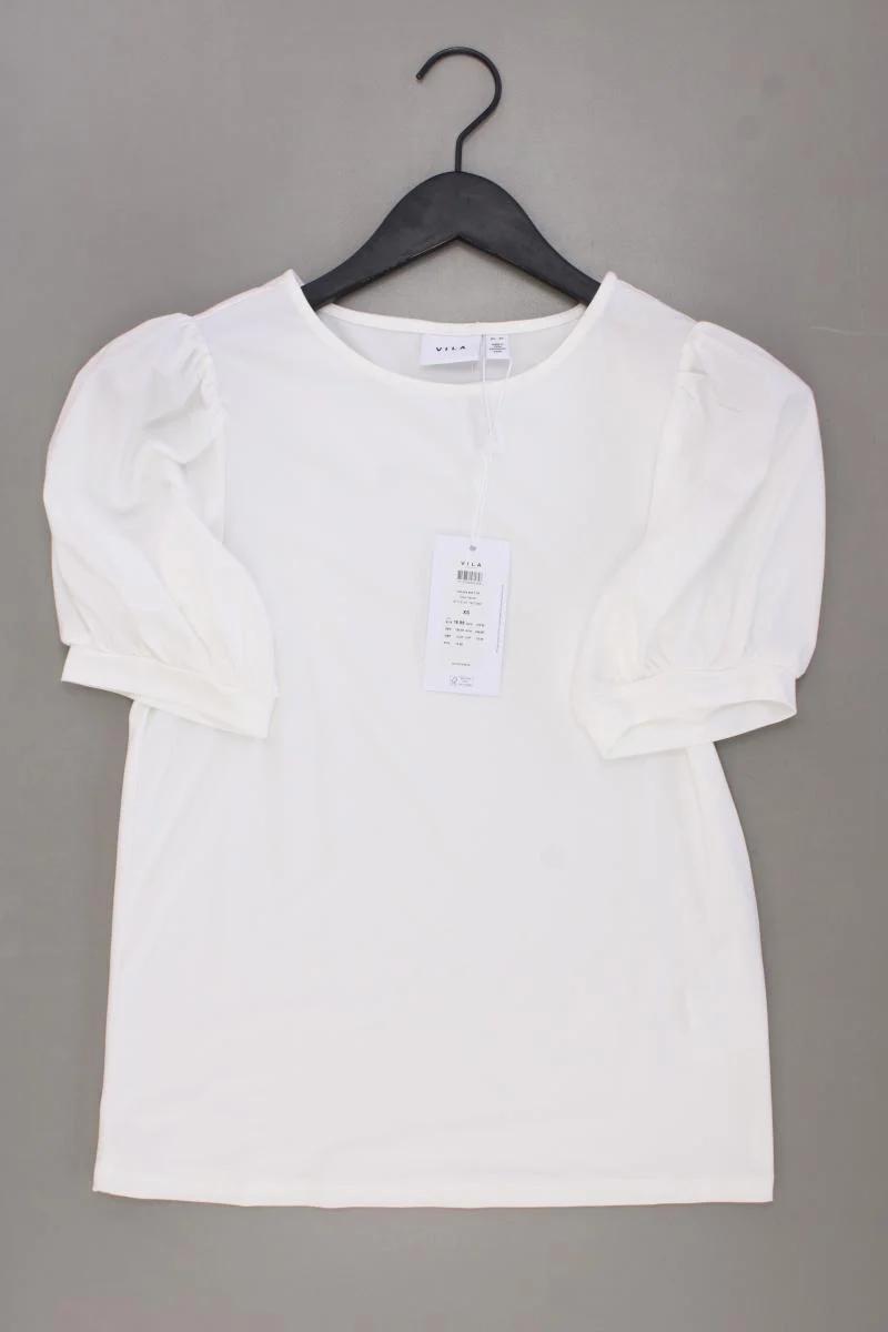 Vila T-Shirt Gr. XS neu mit Etikett Neupreis: 16,99€! Kurzarm weiß aus Polyester
