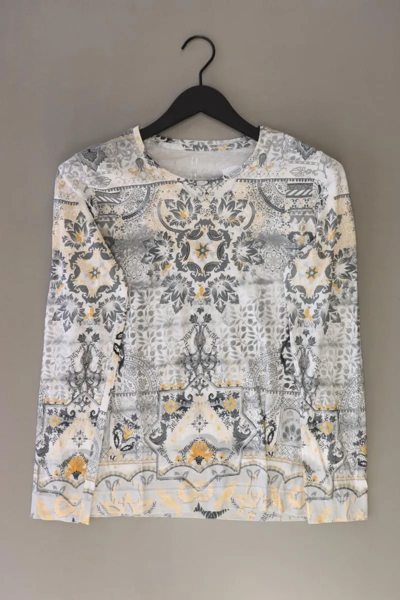 Printshirt Gr. 40 Langarm grau aus Baumwolle