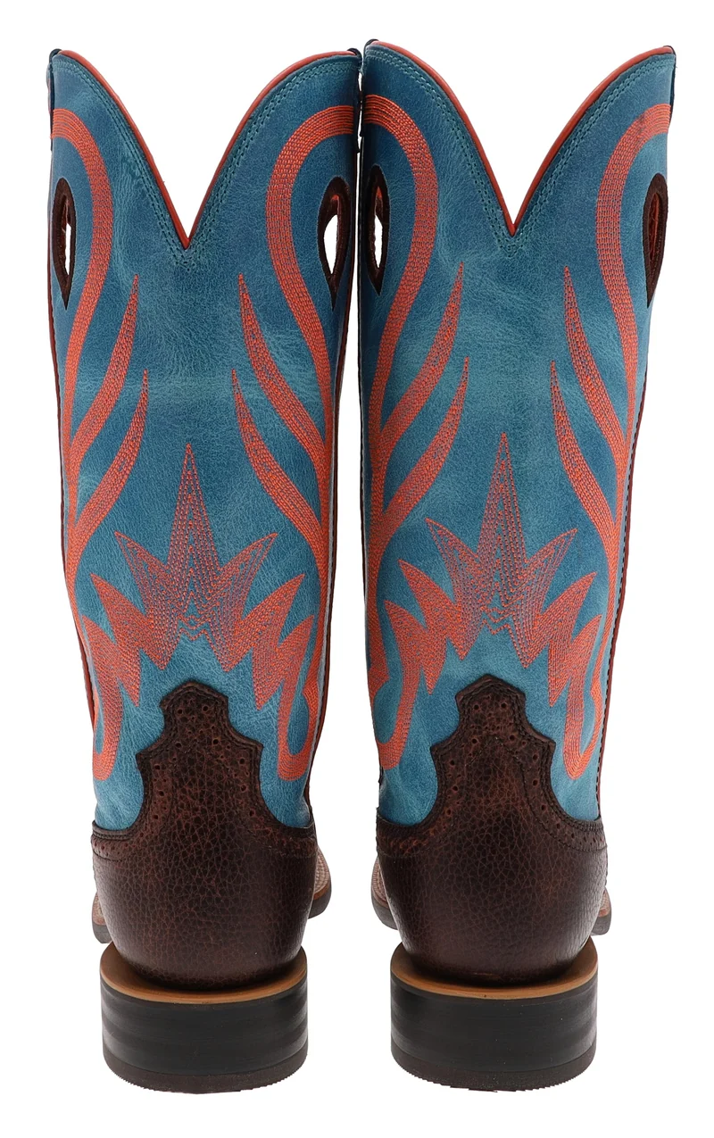 1779 RUFF STOCK Damen Westernreitstiefel Braun Blau
