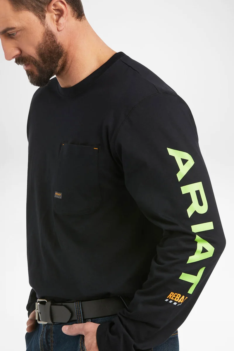 REBAR WORKMAN LOGO T-SHIRT Herren Schwarz