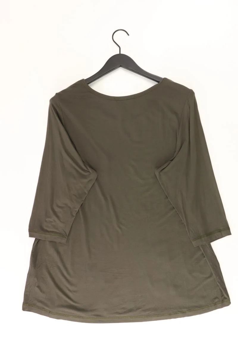 Zizzi Regular Shirt Gr. 46/48 3/4 Ärmel olivgrün aus Viskose
