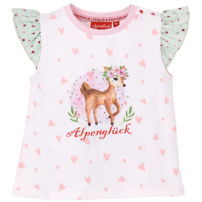 BONDI Baby Mädchen T-Shirt "Bambi" 86751 | Weiß Rosa
