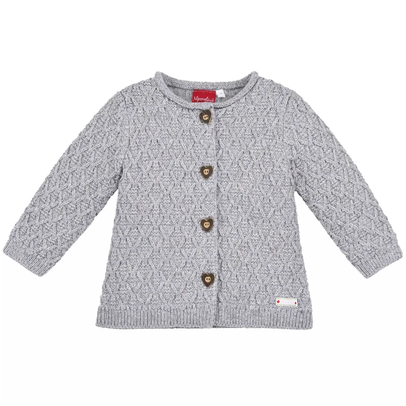 BONDI Mädchen Trachten Strickjacke "Alpenglück" 86852 | Grau