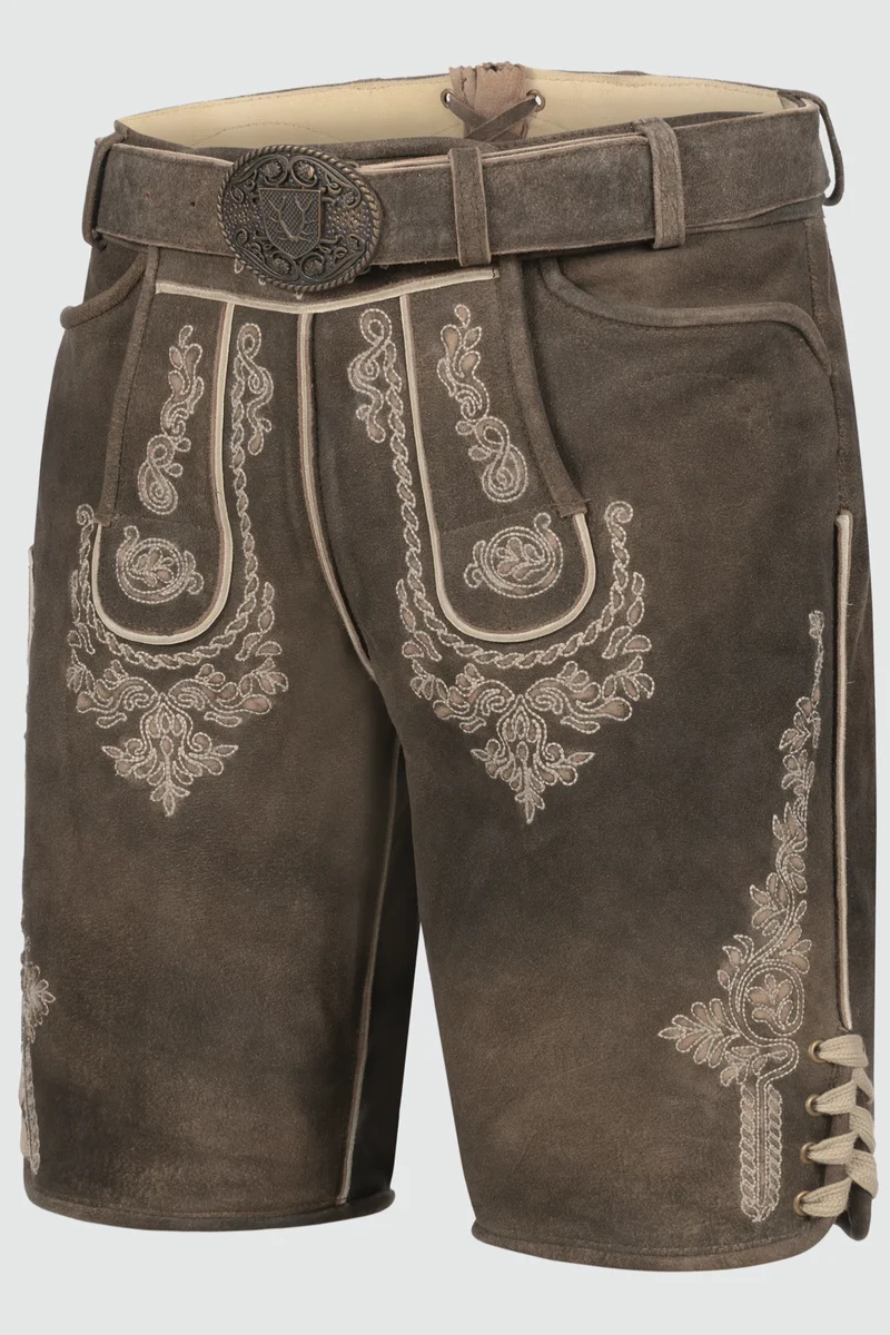 Herren Lederhose OLIAS mit Gürtel - Krüger Buam - 962370-000-0007