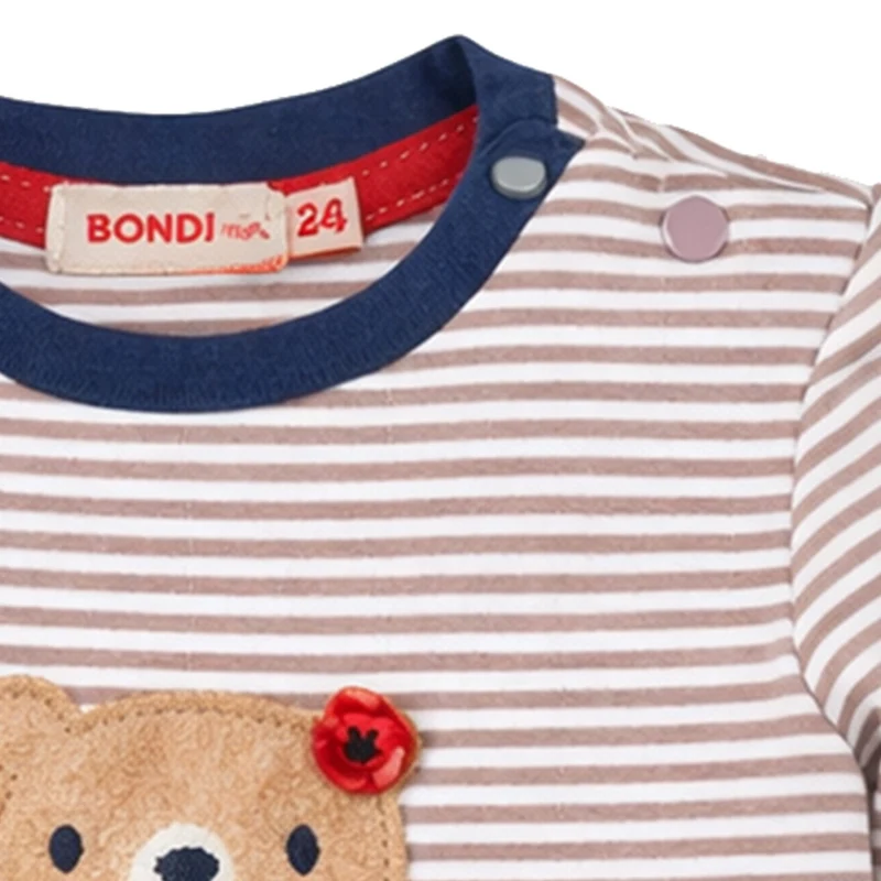BONDI Baby Langarmshirt "Bär" 93761 | Beige