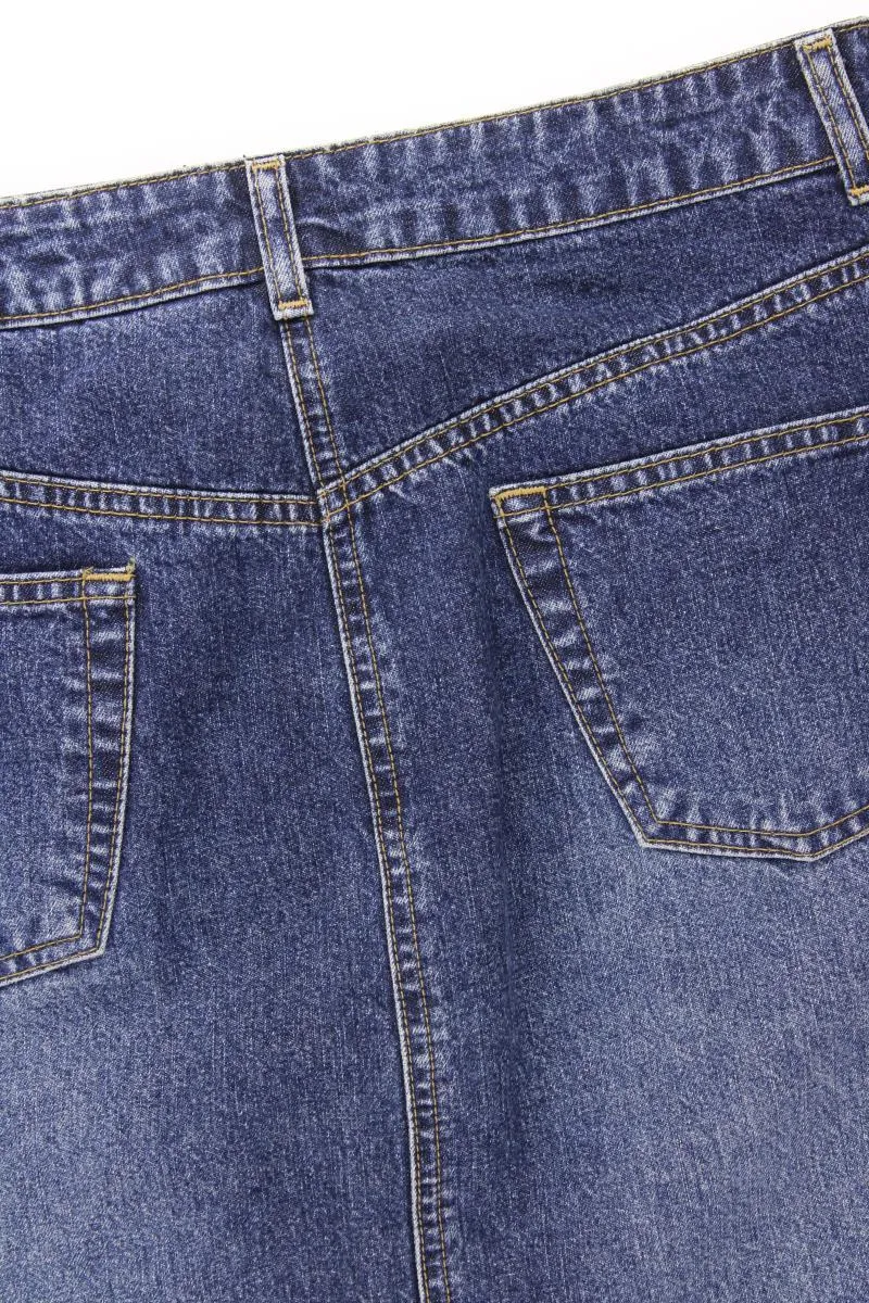 Eddie Bauer Jeansrock Gr. 42 blau aus Baumwolle