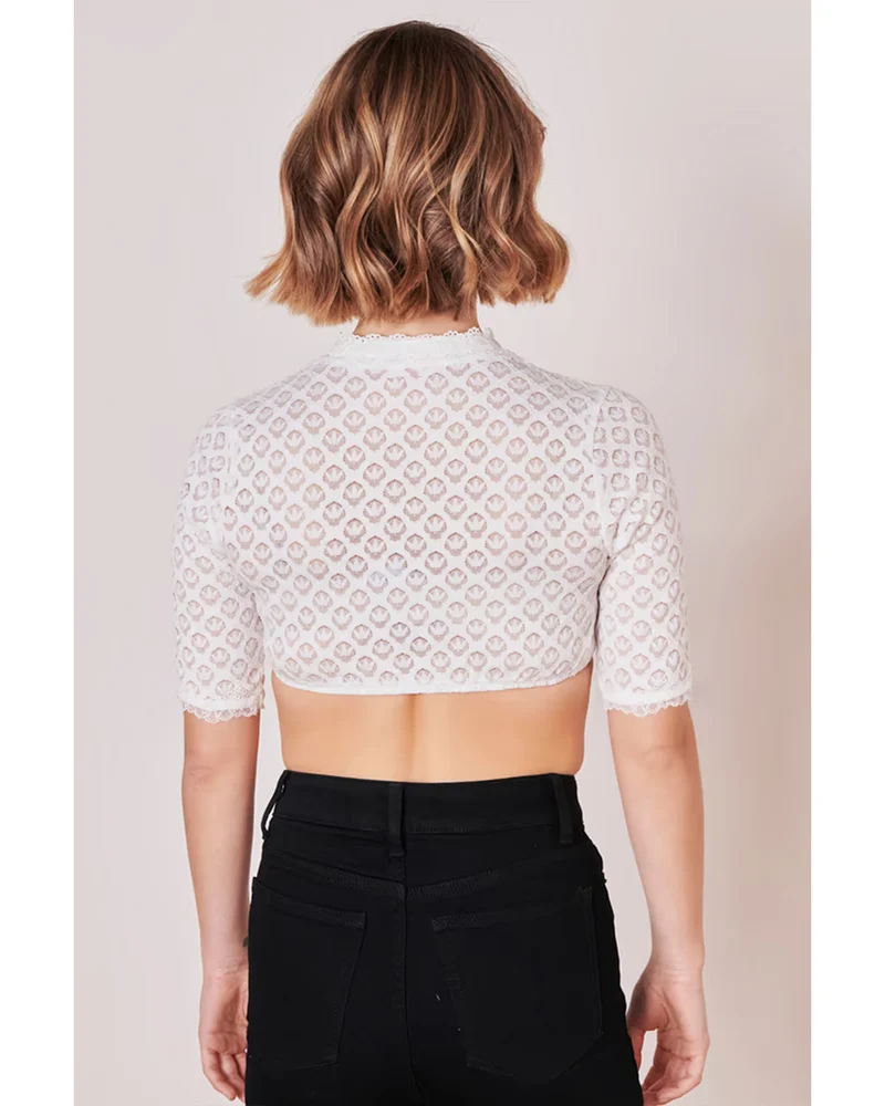 Krüger Madl Dirndlbluse "Franja" Halbarm 316167 | Ecru