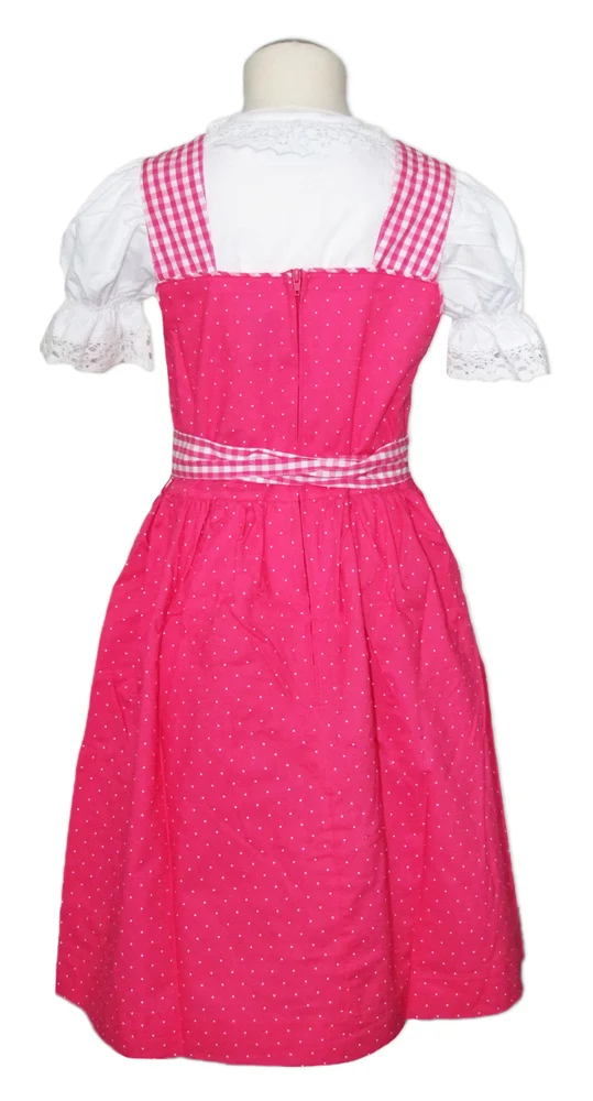 Isar-Trachten Kinder Dirndl "Michelle" 3-tlg. mit Bluse 52407 | Traditionell Pink