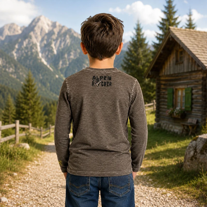 BONDI Jungen Langarmshirt "Wild Life" 29905 | Braun