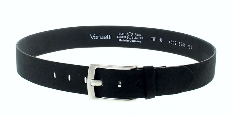 Vanzetti V4502-790 Black Unisex Ledergürtel Schwarz