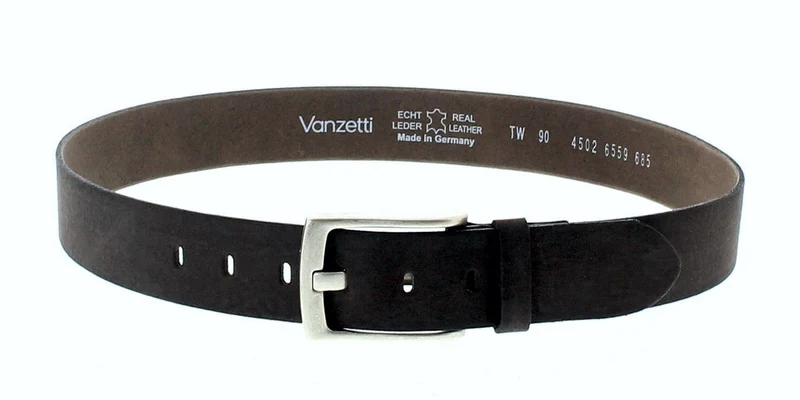 V4502-685 Unisex Dunkelbraun Ledergürtel