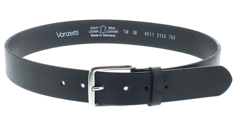 Vanzetti V4511-790 Black Unisex Ledergürtel - schwarz