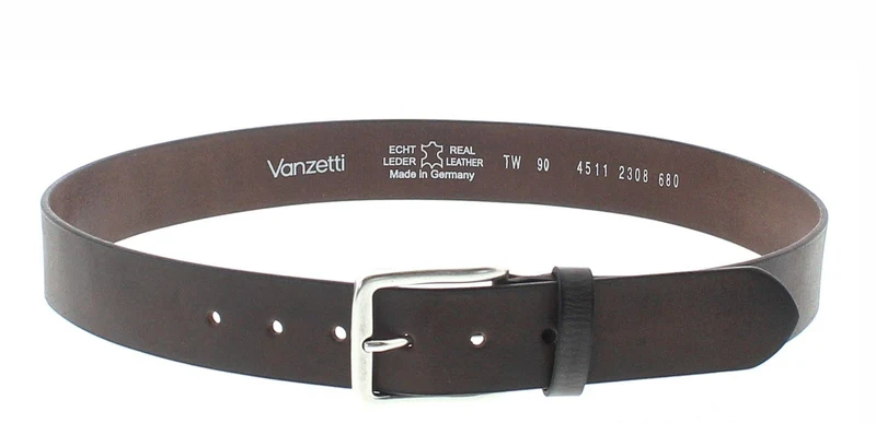 V4511-680 Unisex Dunkelbraun Ledergürtel
